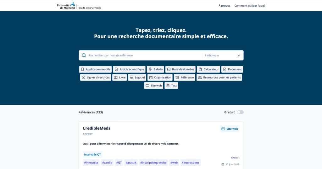Une phramacienne qui fait une recherche sur [Le nom]